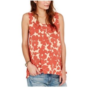 HATCH Maternity Sz 0 / XS Billie Floral Print Peplum Flutter Tank Top Blouse